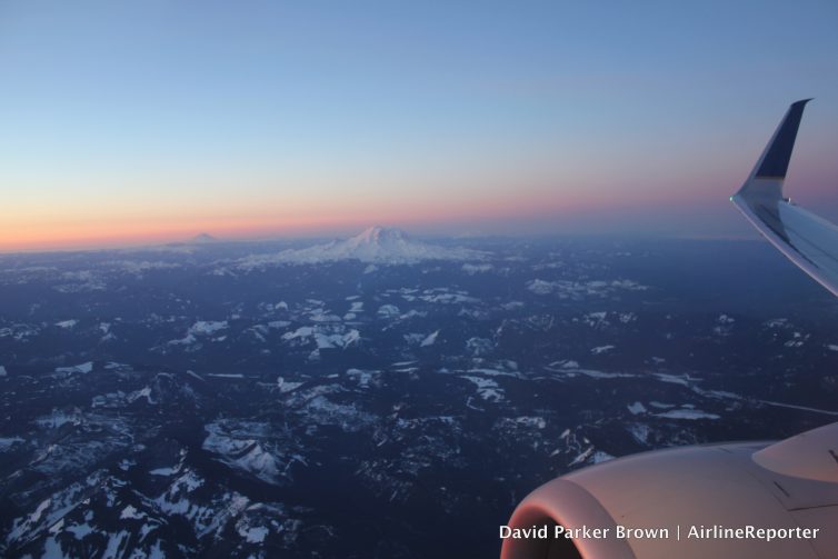 Mount Rainier, και φίλοι, κατά τη διάρκεια της πτήσης μου από το Σιάτλ.